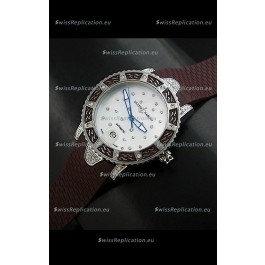Ulysse Nardin Lady Diver White Starry Night Swiss Automatic Watch in Brown Strap