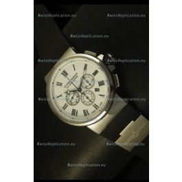 Ulysse Nardin Marine Chronograph Stainless Steel White Roman Dial - 1:1 Mirror Replica
