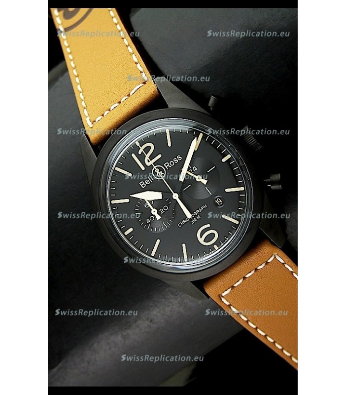Bell and Ross BR126 Vintage Swiss Quartz Watch in PVD Casing