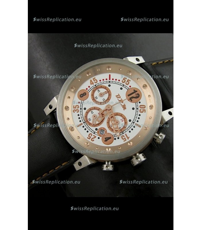 B.R.M.0011G6 Japanese Replica Quartz Watch in Black&Rose Gold Dial