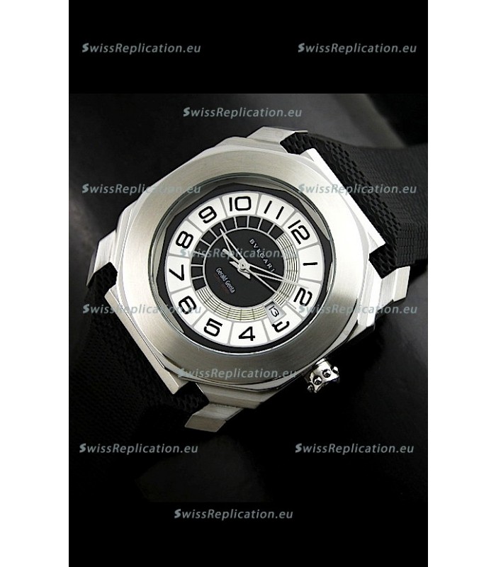 Bvlgari Gerald Genta Swiss Replica Watch in Black&White Dial
