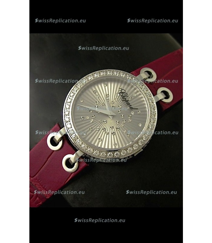Chopard Xtravaganza Ladies Japanese Replica Watch in Silver Dial