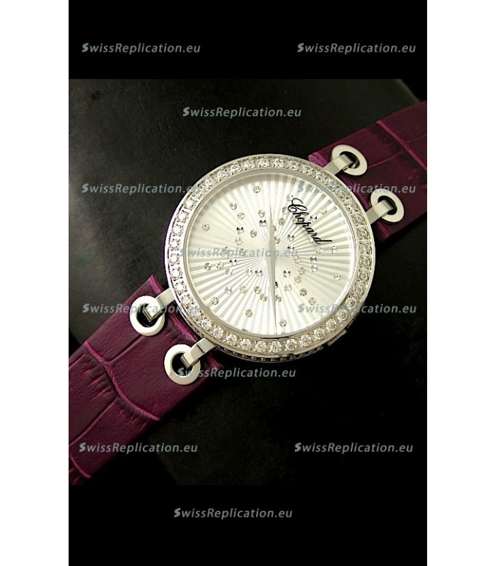 Chopard Xtravaganza Ladies Japanese Replica Watch in Silver Dial