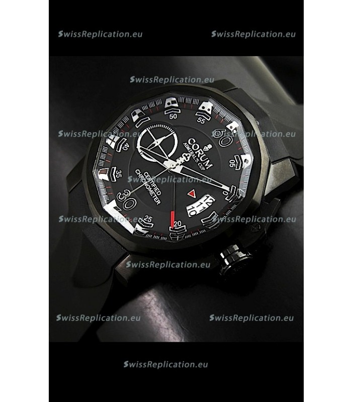 Corum Admiral's Cup Japanese Replica Watch in Black Dial