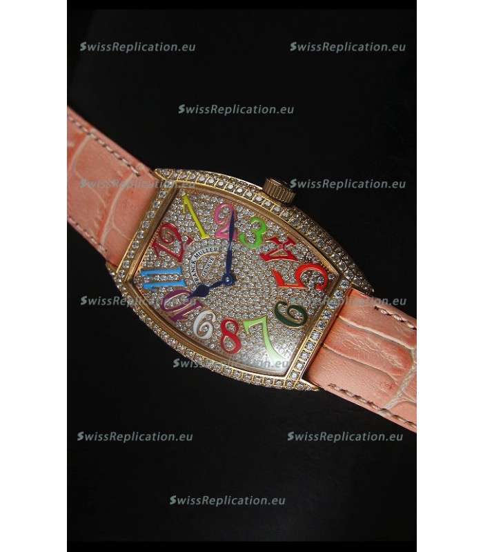 Franck Muller Master of Complications Casablanca Ladies Watch in Rose Gold Case 