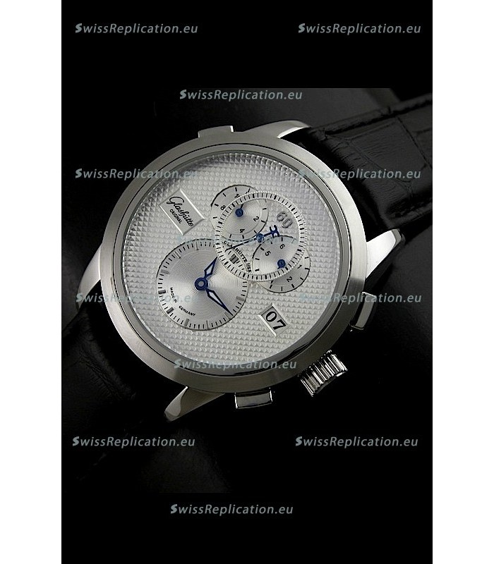 Glashuette ST. Steel Japanese Replica Watch in White Dial