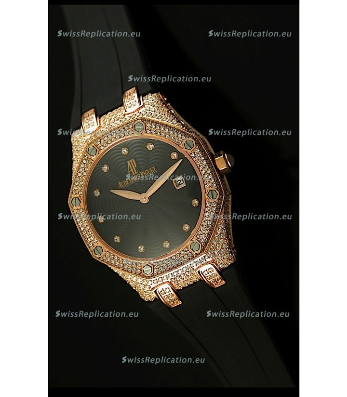 Audemars Piguet Royal Oak LADY Replica Watch in Pink Gold Casing
