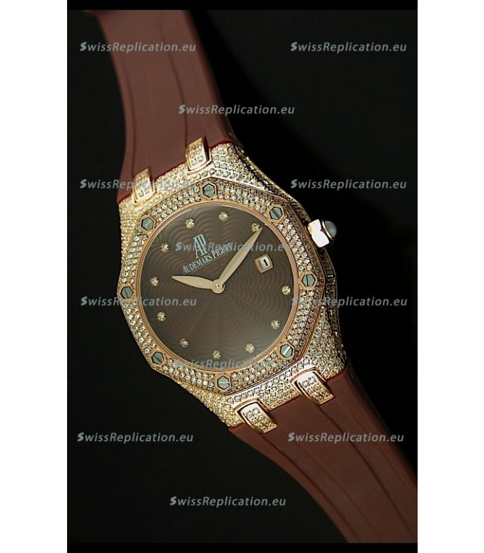 Audemars Piguet Royal Oak LADY Replica Watch in Pink Gold Casing