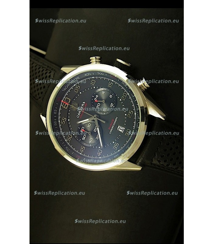 Tag Heuer Carrera Calibre 36 Flyback Black Dial Replica Watch - Quartz Movement
