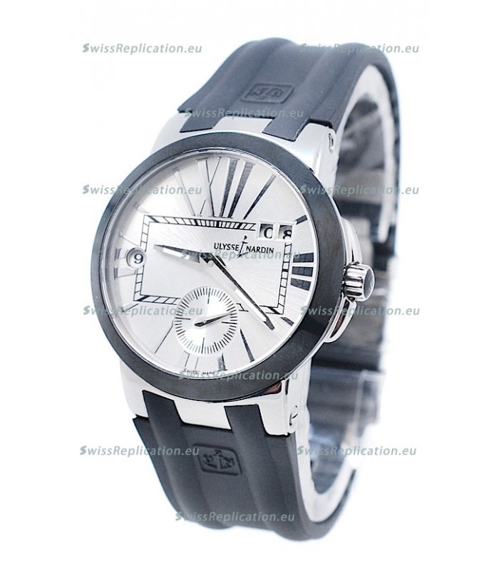 Ulysse Nardin Executive Dual Time Steel Black Watch