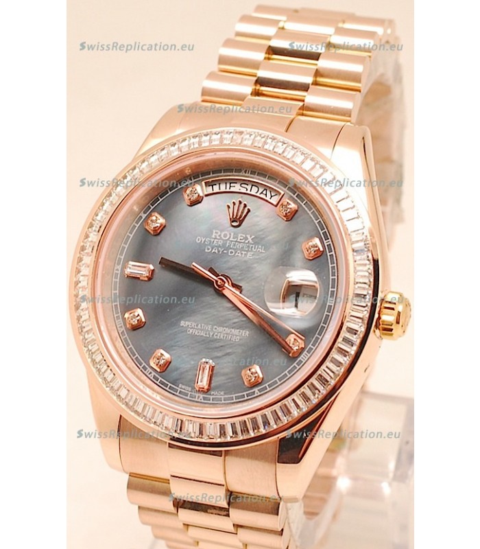 Rolex Day Date II Rose Gold Japanese Replica Watch