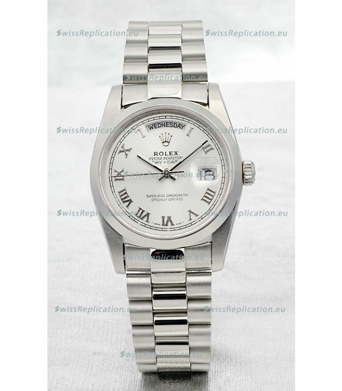 Rolex Day Date Silver Japanese Replica Watch