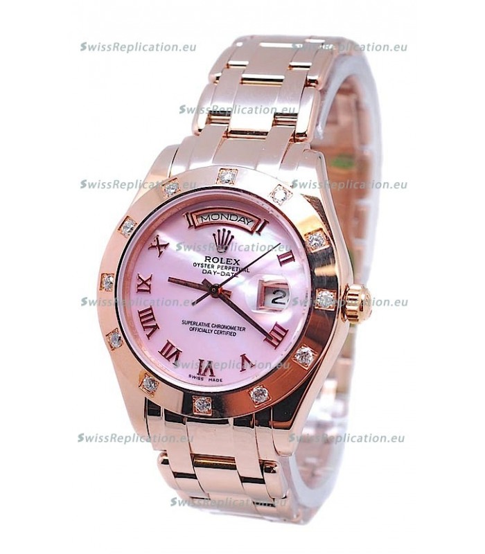 Rolex Day Date Pink Mother of Pearl Japanese Replica Watch