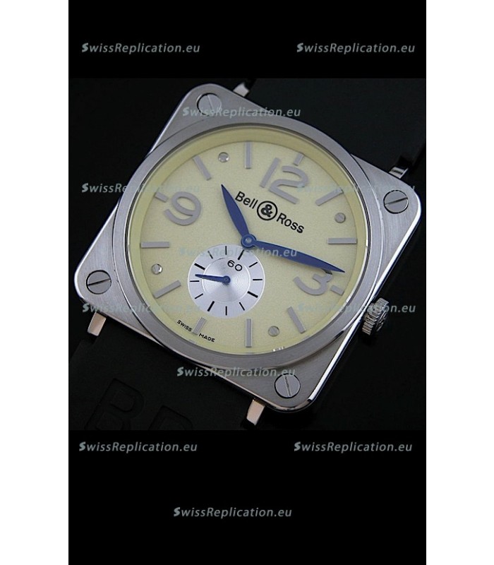 Bell & Ross Japanese Watch in Gold Ivory Dial