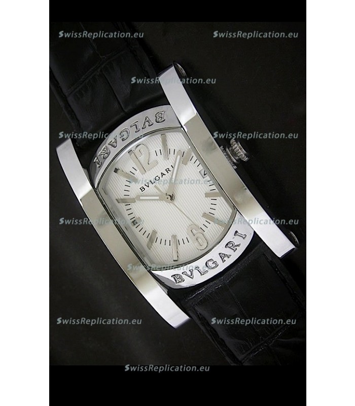 Bvlgari Assioma Japanese Replica Quartz Watch in White Dial