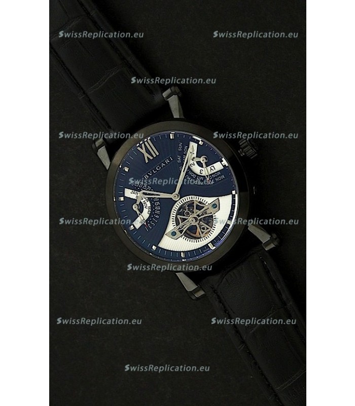 Bvlgari Sotirio Japanese Replica Automatic Watch in Blue Dial