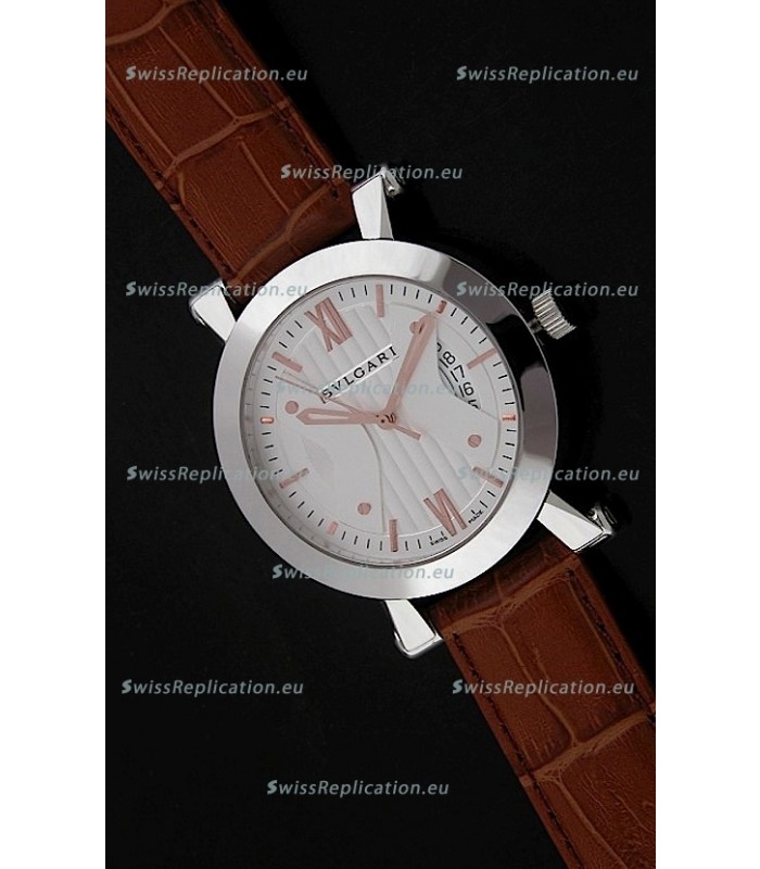 Bvlgari Sotirio Bulgari Swiss Replica Watch in White Dial
