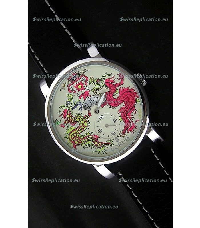 Corum Imitation Ceramics Japanese Replica Watch in White Dial