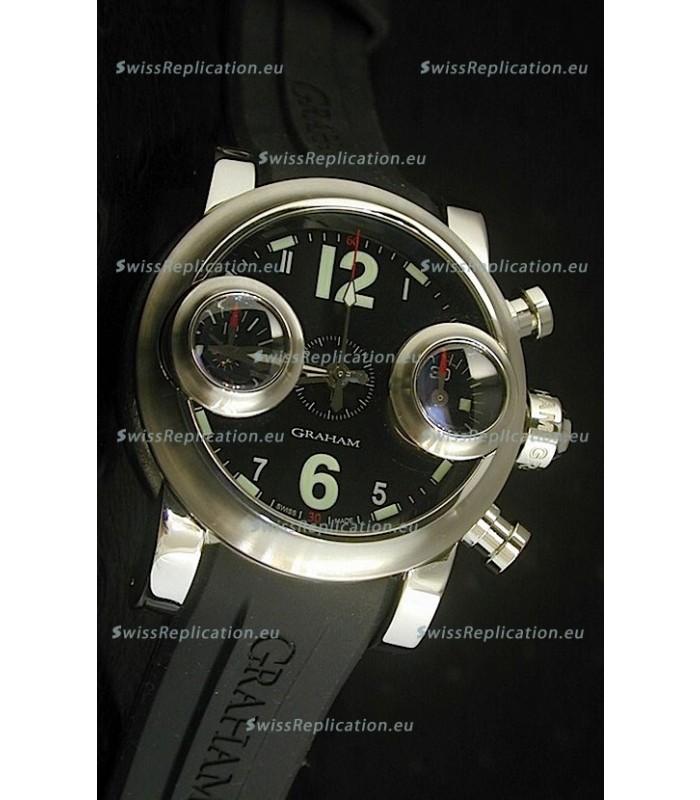 Graham Chronograph Swordfish Swiss Replica Watch in Black Dial