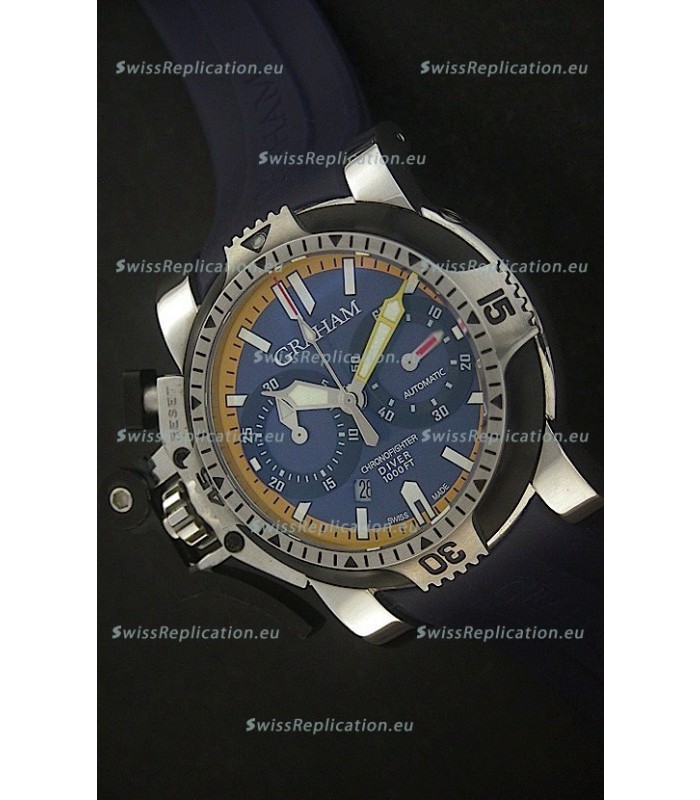 Graham Chronofighter Oversize Swiss Replica Watch in Black Dial