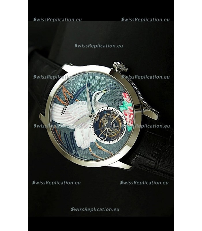 Jaeger LeCoultre Porcelain Crane Flying Tourbillon Watch - MIRROR REPLICA