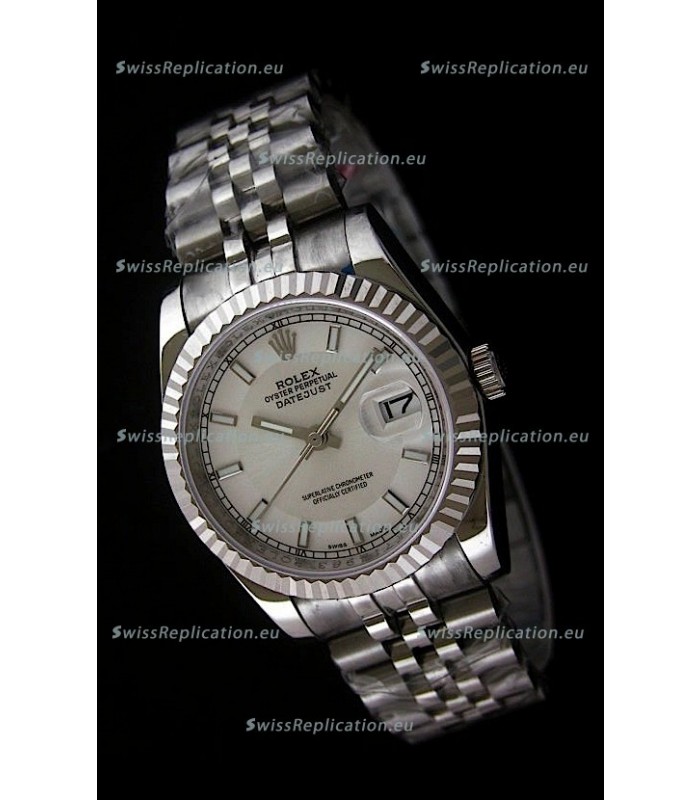 Rolex Datejust Mens Japanese Replica Watch in White Dial