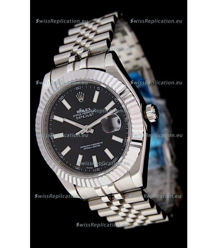 Rolex DateJust Japanese Replica Watch in Black Dial