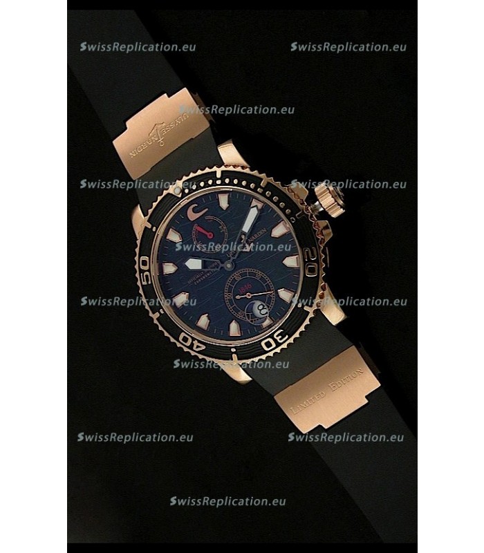 Ulysse Nardin No.270 Swiss Watch in Black Wave Dial