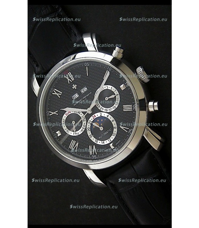 Vacheron Constantin Perpetual Calendar Japanese Watch in Black Dial