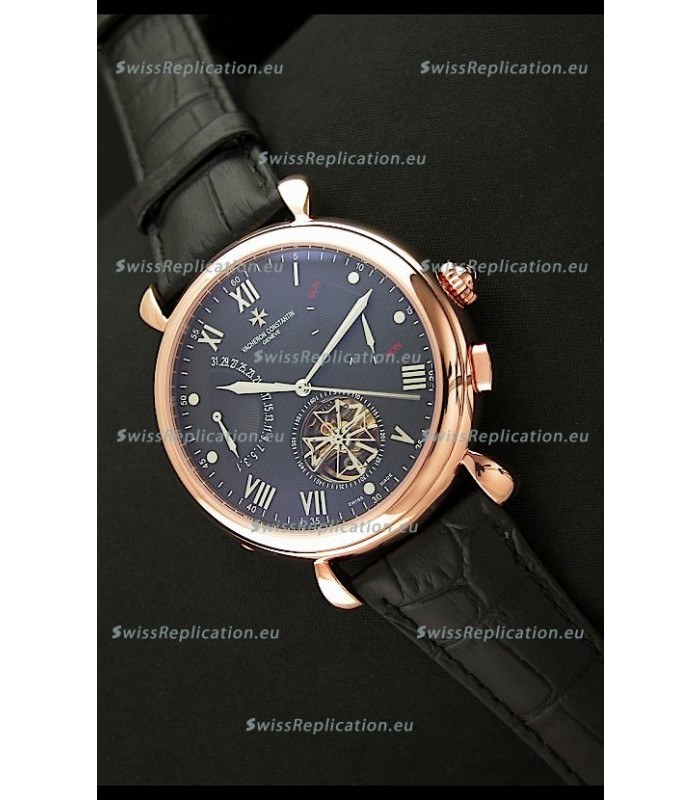 Vacheron Constantin Reserve Tourbillon Japanese Replica Watch in Rose Gold