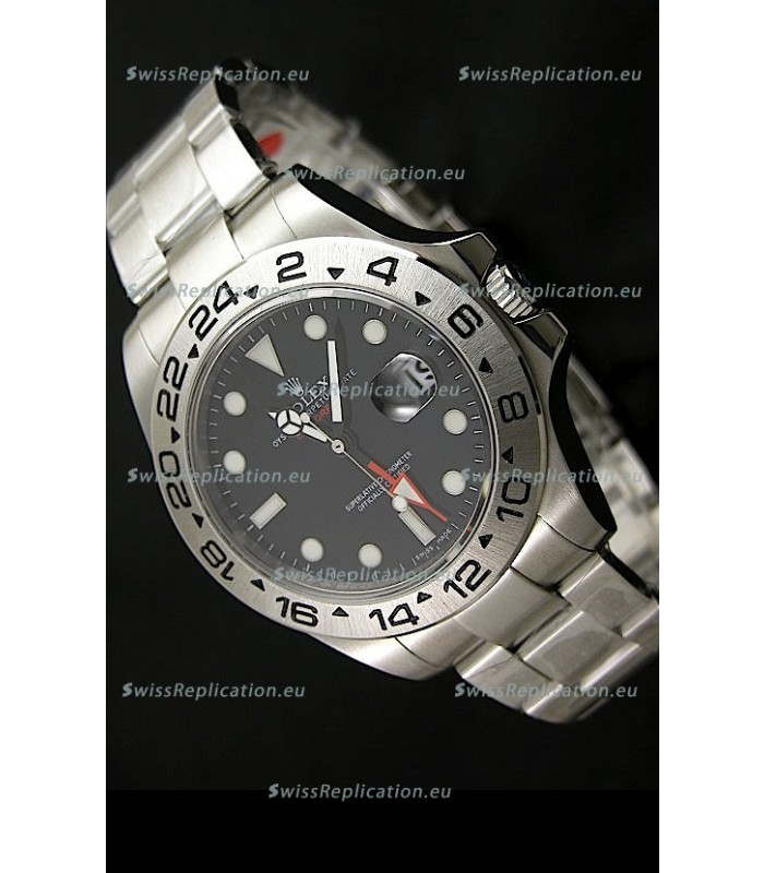 Rolex Explorer II Japanese Replica Automatic Black Steel Watch 43MM