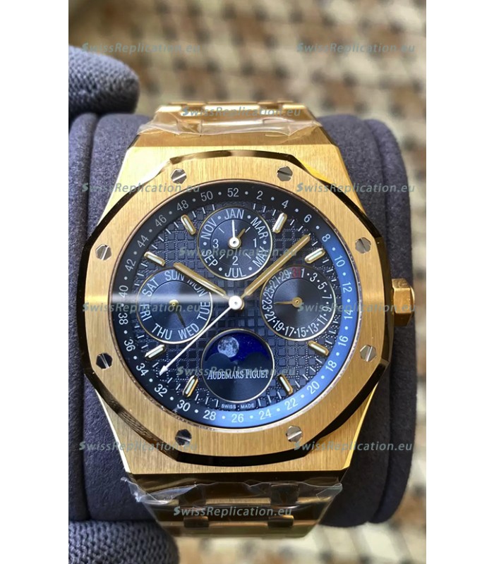 Audemars Piguet Royal Oak Perpetual Calendar Swiss Replica 904L Steel in Yellow Gold Casing