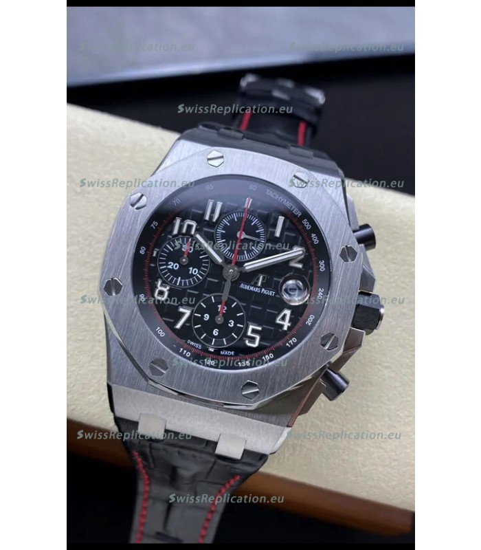 Audemars Piguet Royal Oak Offshore Black Dial Chronograph 1:1 Mirror Replica Watch - 904L Steel