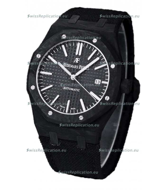 Audemars Piguet Royal Oak Ref.15400 Forged Carbon Casing Watch Black Dial in 1:1 Mirror Replica