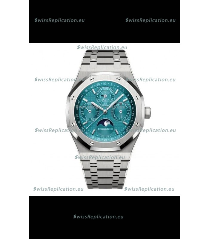 Audemars Piguet Royal Oak Perpetual Calendar Swiss Replica 904L Steel - Tiffany Blue Dial