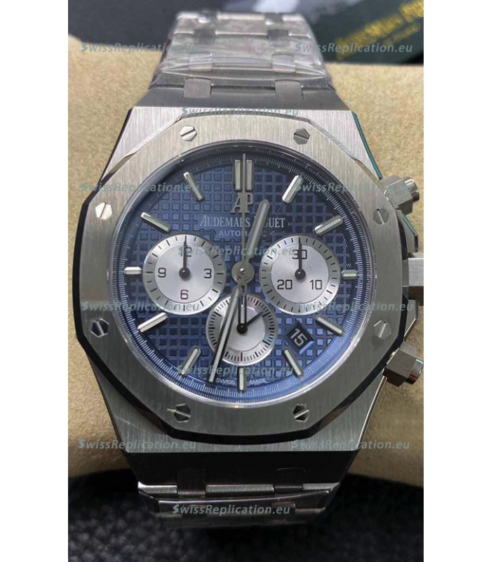 Audemars Piguet Royal Oak Chronograph Blue Dial Steel Strap Swiss Replica Watch