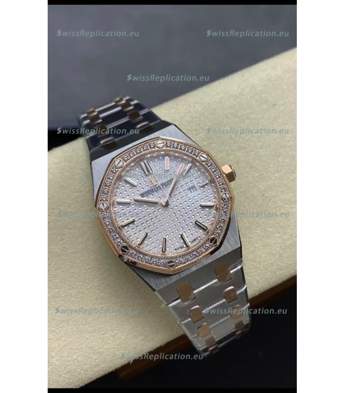 Audemars Piguet Royal Oak 33MM Two Tone Casing White Dial 1:1 Mirror Replica Watch