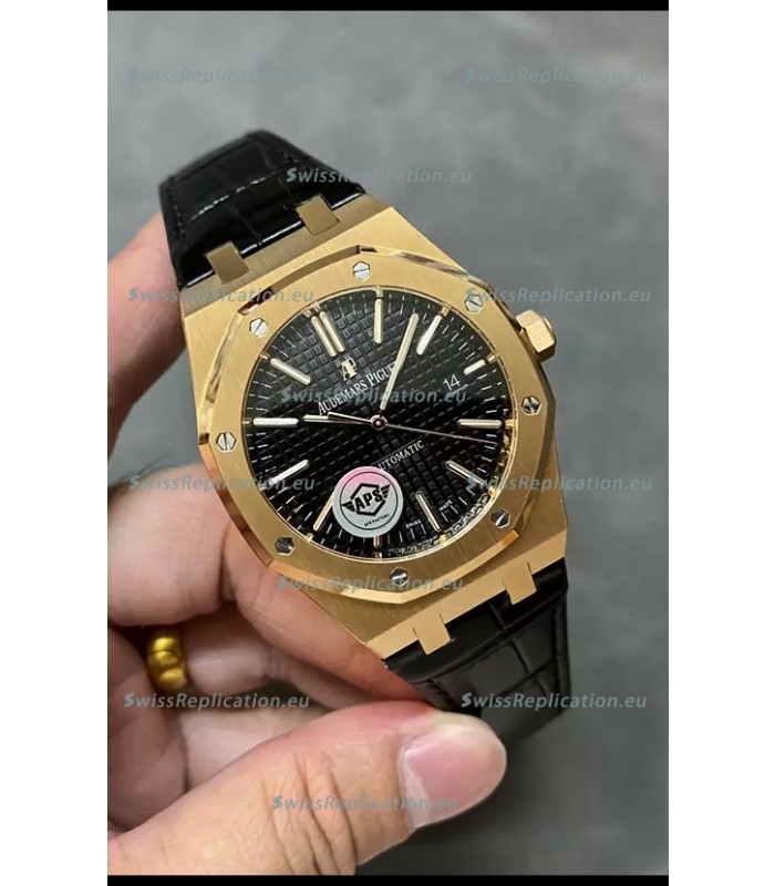 Audemars Piguet Royal Oak 15510 50th Anniversary 41MM Black Dial Rose Gold 41MM 1:1 Mirror Replica