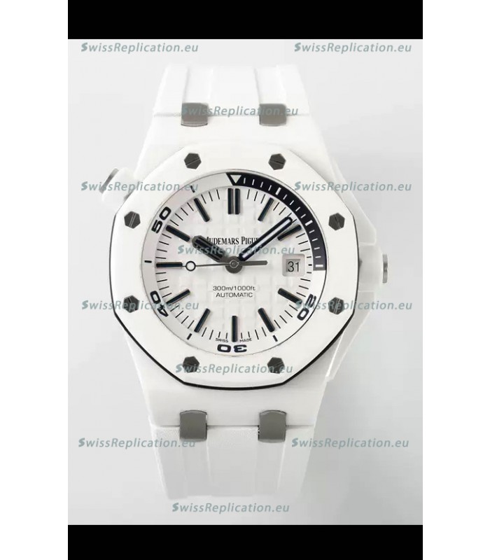 Audemars Piguet Royal Oak Offshore Ceramic 1:1 Ultimate Swiss Replica Watch White Dial Cal.3102 Movement