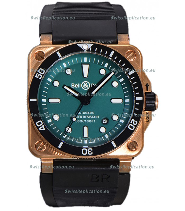 Bell & Ross BR03-92 Diver Green Dial Bronze Casing Swiss Replica Watch 1:1 Mirror Replica