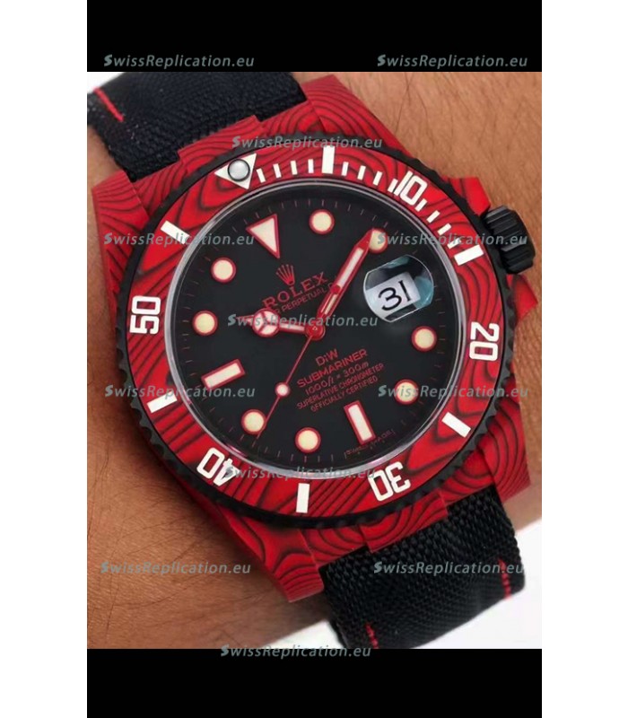Rolex Submariner DiW Carbon Fiber Edition Swiss Replica Watch - 1:1 Mirror Replica