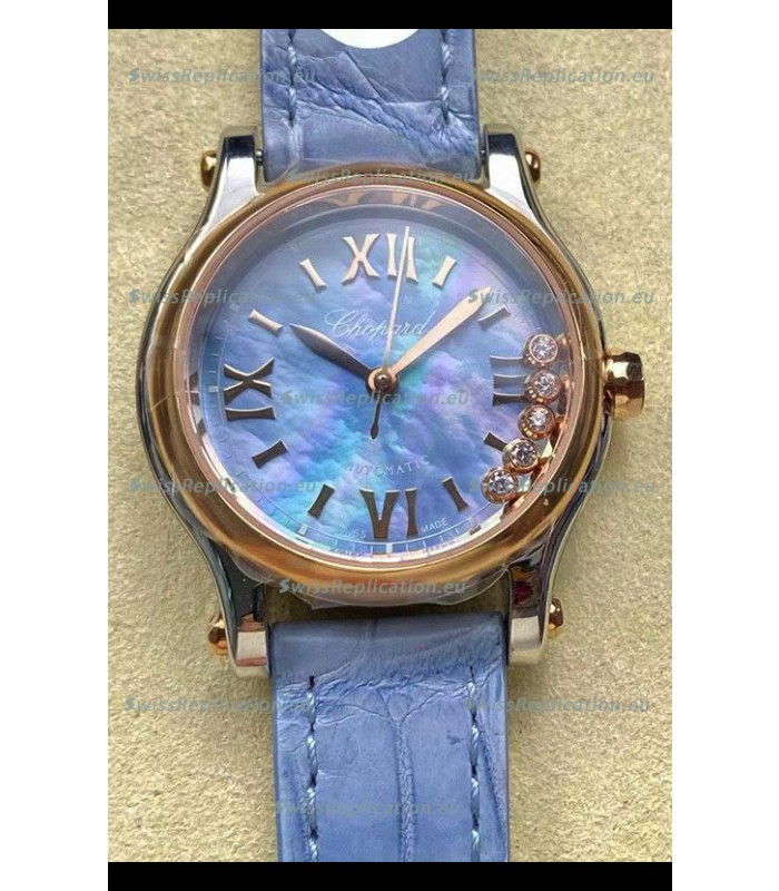 Chopard Happy Sport 1:1 Mirror Swiss Automatic Replica Watch 36MM in Rose Gold Casing