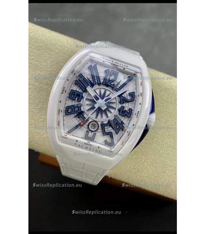 Franck Muller Vanguard Yachting White Ceramic 1:1 Mirror Swiss Replica Watch