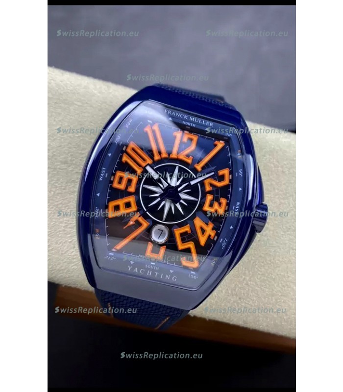 Franck Muller Vanguard Yachting Blue Ceramic 1:1 Mirror Swiss Replica Watch