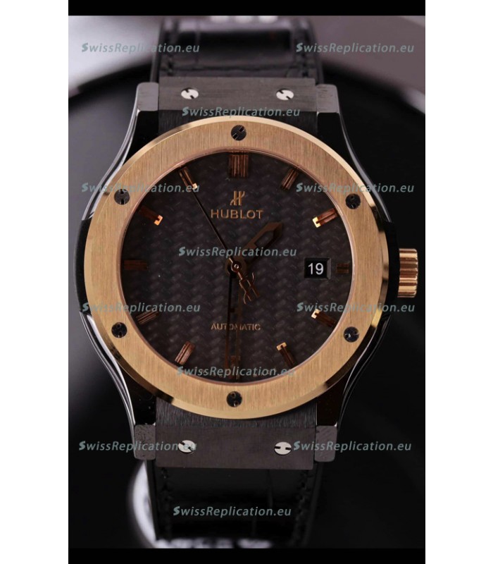 Hublot Classic Fusion Ceramic Casing Rose Gold Bezel Superclone Watch 42MM
