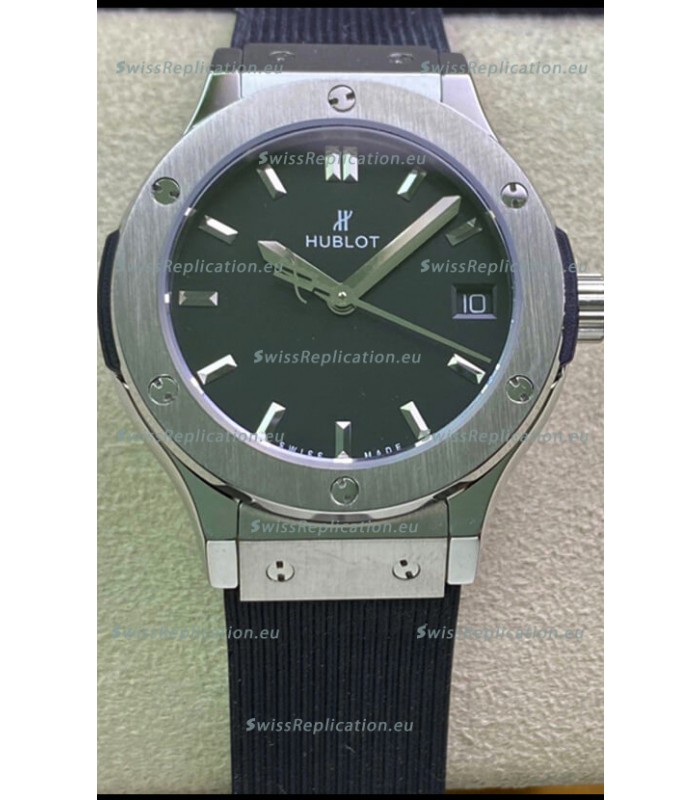Hublot Classic Fusion Stainless Steel 33MM Black Dial Swiss Quartz Movement Watch 1:1 Mirror Quality