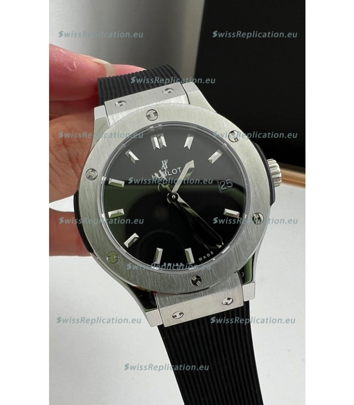 Hublot Classic Fusion Stainless Steel 33MM Black Dial Swiss Quartz Movement Watch 1:1 Mirror Quality