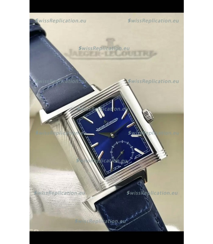 Jaeger-LeCoultre Reverso DuoFace Steel Casing Watch Blue Dial in Swiss Automatic Movement