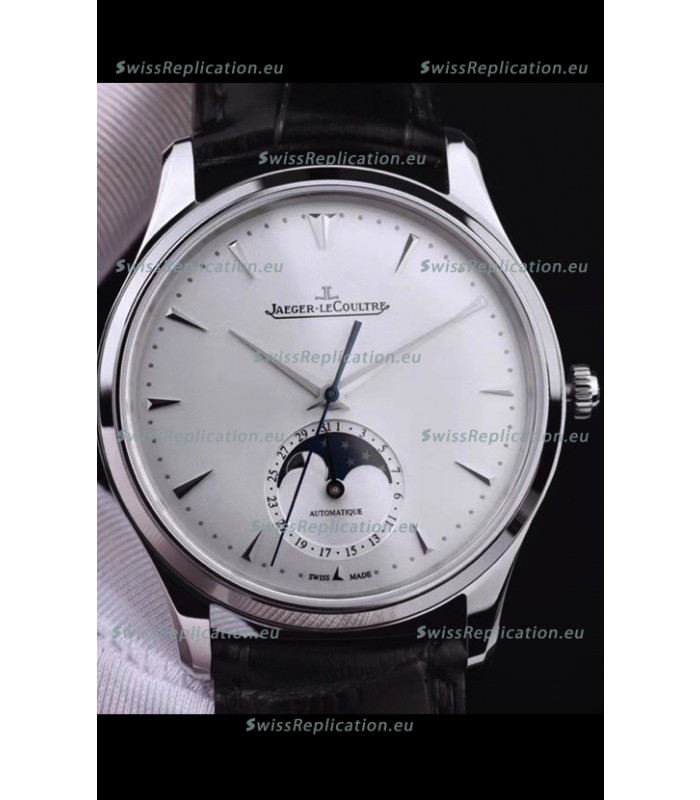Jaeger LeCoultre Master Ultra Thin Moon Stainless Steel 1:1 Mirror Replica Watch 