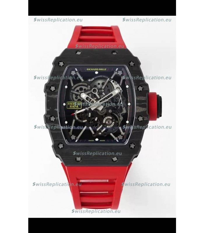 Richard Mille RM35-01 Rafael Nadal Carbon Fiber Casing with Genuine Tourbillon Super Clone Watch 